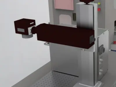 Laser printer and labeling machine 3D model