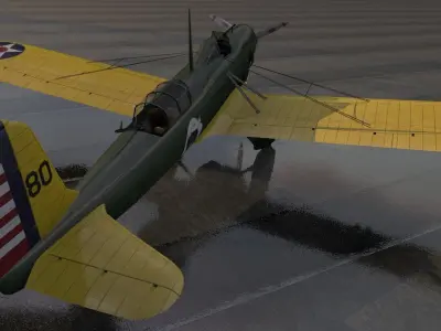 Curtiss A-8 Shrike 3D model