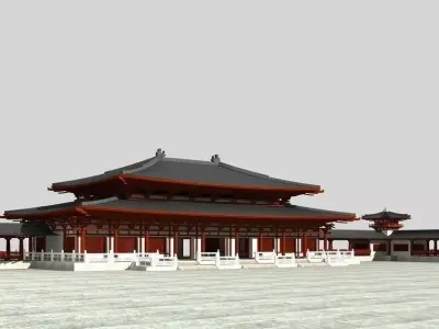 chinese the Great Buddhas Hall 3D model