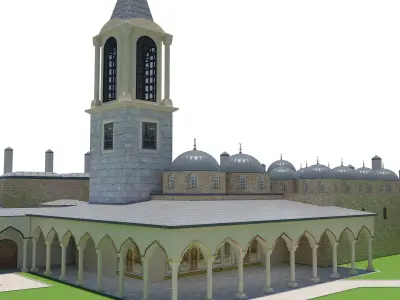 Topkapi Palace full exterior scene 3D model