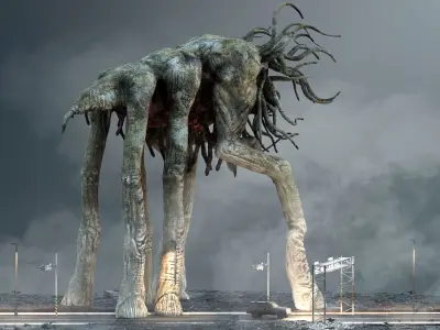 Creature of the Mist Low-poly 3D model