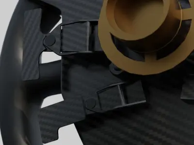 LMDh steering wheel Low-poly 3D model