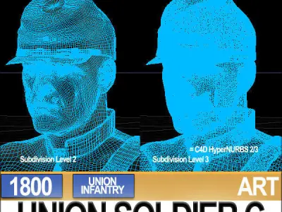 Civil War Union Soldier C Infantry Sharpshooter 3D model