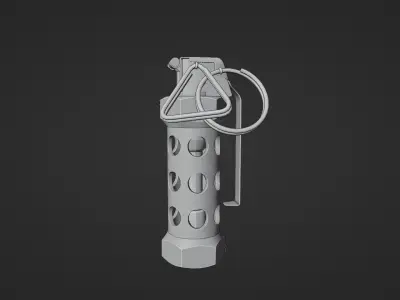 FlashBang 3D grenade launcher Low-poly 3D model