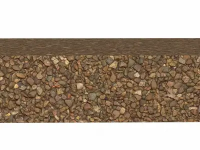 Gravel Cross Sections Low-poly 3D model