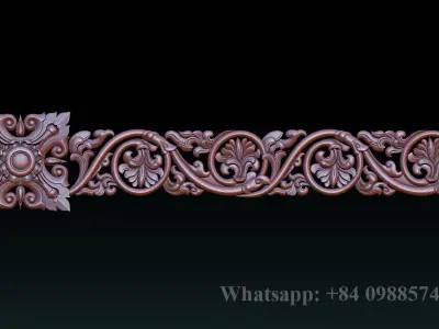  Ornament- Border-Relief- STL- CNC- Router- Decor- Carving Free 3D print model
