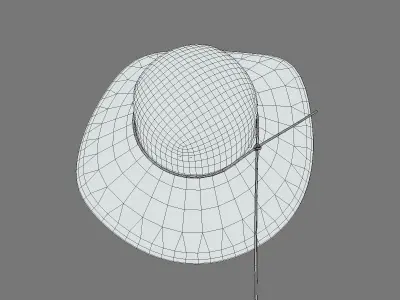 Summer Beach Sun Hats Low Poly PBR Realistic Low-poly 3D model