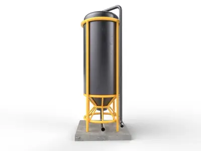 liquid tank M4 Low-poly 3D model