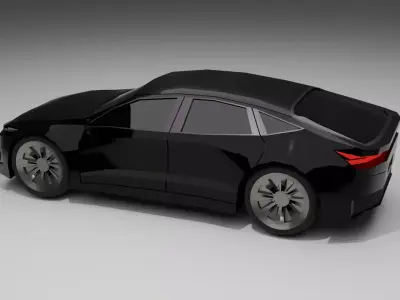 Low Poly Luxury Car Game Ready Vehicle FBX OBJ STL Low-poly 3D model