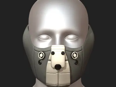 Gas mask helmet scifi fantasy armor hats military 3D model