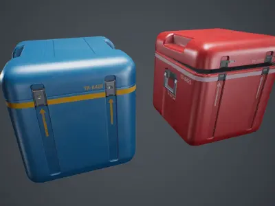 Animated Military Case 09 Low-poly 3D model