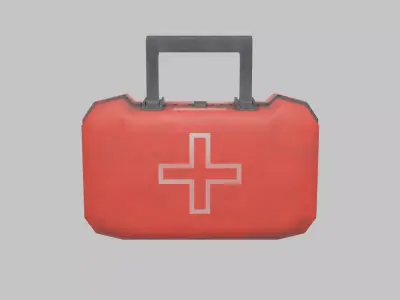 Survival medkit Low-poly 3D model