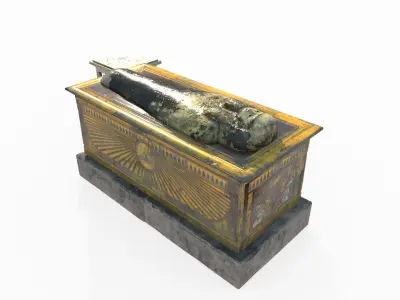 Pharaoh s coffin and other relics 3D model