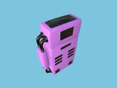 Astronaut Backpack 08 - Pink Female - Character Design Fashion Low-poly 3D model