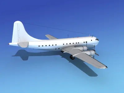 Boeing 377 Unmarked 3D model