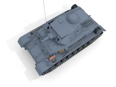Panzer IV Ausf E medium tank 3D model