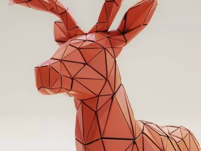 Origiami Deer 3D model