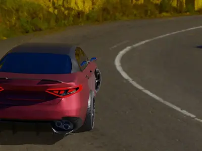 Alfa romeo gulia detailed mesh Free 3D model