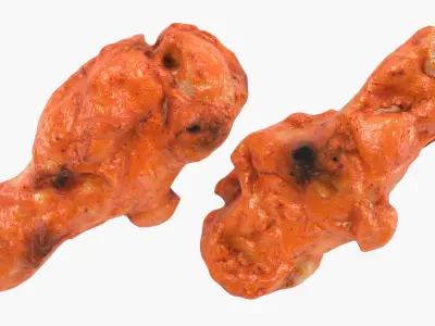 BBQ Chicken Plate 3D model