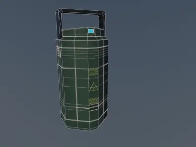 Sci Fi Containment Flask Low-poly 3D model