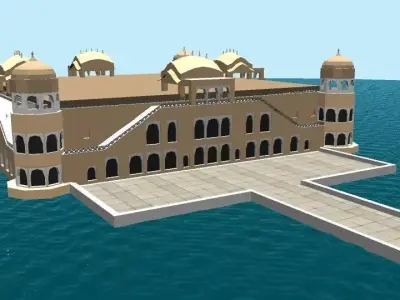 Jal Mahal 3D model Low-poly 3D model