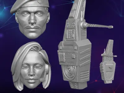 Dialtone Collection 3D printable File For Action Figures 3D print model
