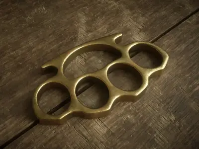 Brass Knuckles - Different colors Low-poly 3D model
