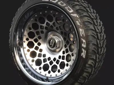 Wheel TG 24 inches for SUV Free low-poly 3D model