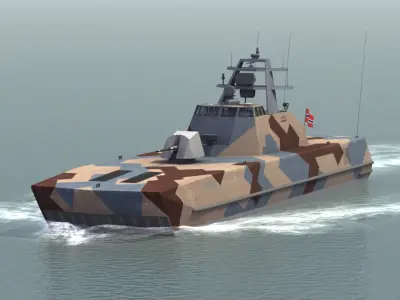 HNoMS Skjold Corvette 3D model