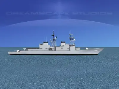Spruance Class DD981 USS Hancock 3D model