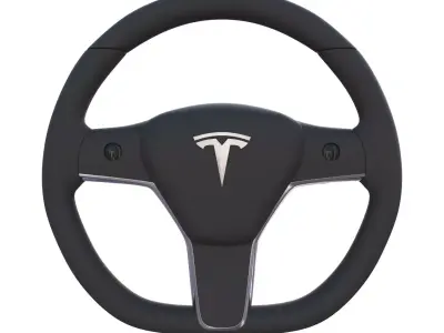 Tesla Model Y Steering Wheel 3D model