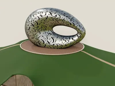 Museum of the future building Free low-poly 3D model