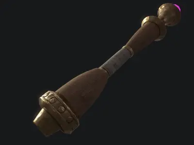 Fantasy Stylish- Wand of Heavy Low-poly 3D model