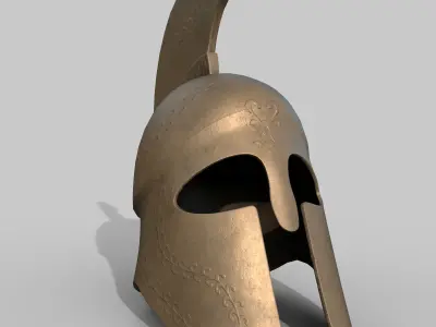 Greek helmet Low-poly 3D model get
