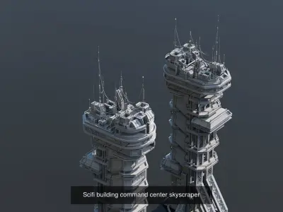 Scifi Futuristic Military buildings pack collection 