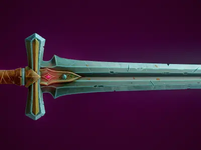 Sword Stylized Game Ready Low-poly 3D model