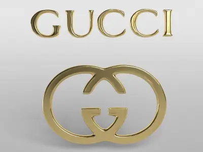 Gucci Logo 01 Free low-poly 3D model