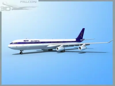 Falcon3D A340-600 Olympic 3D model