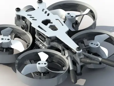 Bionic dragonfly four-axis Quadcopter UAV aircraft 3D model