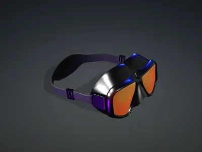 High Quality Googles low poly Low-poly 3D model