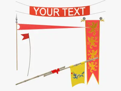 Flags Collection V1 3D model