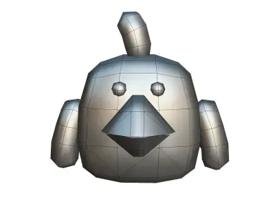 Rooster Rudy - Proto Series Low-poly 3D model