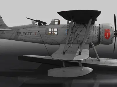 RO43 on board TRIESTE Low-poly 3D model