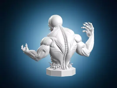 Venom Comic Book Character Bust Sculpture 3D print model