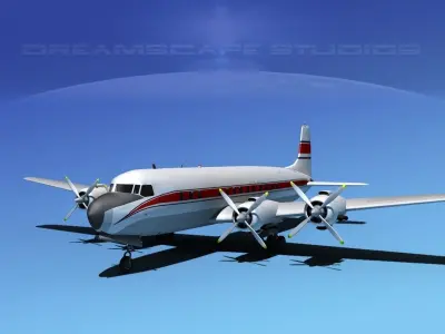 Douglas DC-7C Corporate 1 3D model