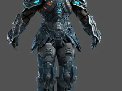 Scifi soldier 3D model