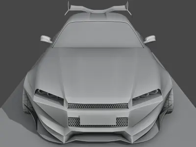 Skyline E34 concept or tuning project Free 3D model