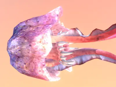 JellyFish seaMonster Mythical Creature Animation 3D model