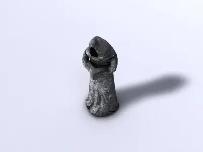 Low poly monk sculpture Low-poly 3D model