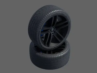 3d Wheel Model of Bridgestone POTENZA SPORT AS Low-poly 3D model